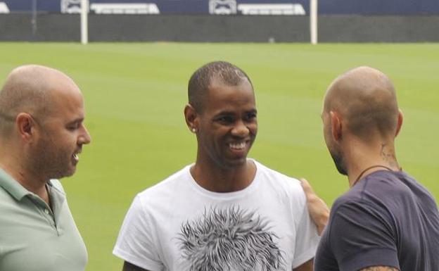 Rolán, esta mañana en La Rosaleda