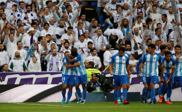 El Málaga, en el Santiago Bernabeu/