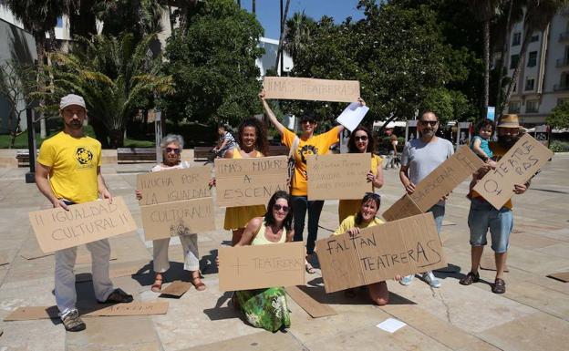 Un momento de la protesta./Salvador Salas