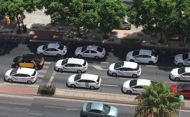 Los taxis, en la avenida Velázquez.