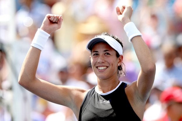 Muguruza celebra su victoria. :: afp