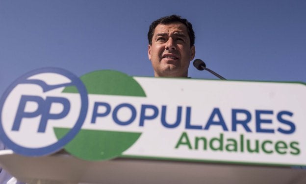 Juanma Moreno, en un acto del PP-A.
