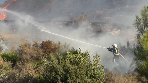 Actuación de los Bomberos de Marbella en el Camino de los Pescadores. :: sur