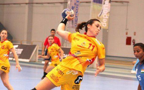 Paula García, en la concentración con la selección años atrás. /Joaquín Corrales