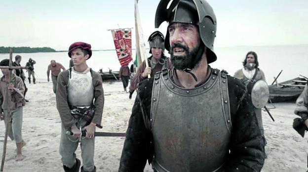 El desembarco de Cristóbal Colón y sus hombres en América, recreado en esta serie documental. /Movistar +