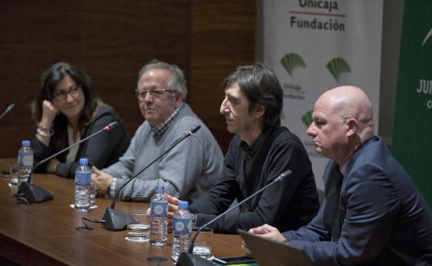 Bautista, Téllez, Prado y Cañadas, ayer en el Museo de Málaga. /Ñito Salas