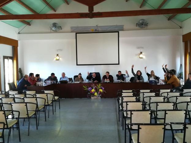 Votación en el pleno sobre presupuestos. /Ch. Márquez