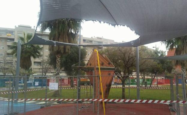 Daños en el Parque del Cine.