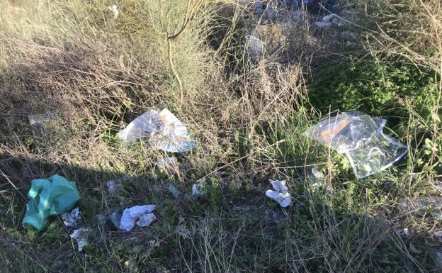 Plásticos, envoltorios y botellas invaden la zona.