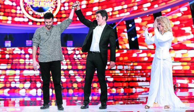 Gala final de la última edición de 'Tu cara me suena', en la que se impuso el actor Miquel Fernández. :: antena 3/