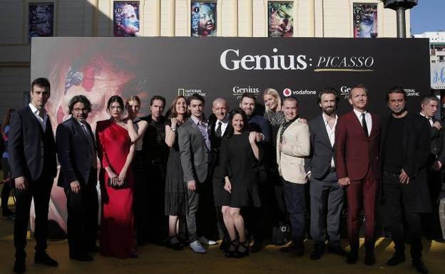 Photocall esta tarde previo al estreno de 'Genius' en Málaga. /Ñito Salas
