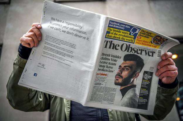 Anuncio publicado en la última página del diario 'The Observer'. :: efe/