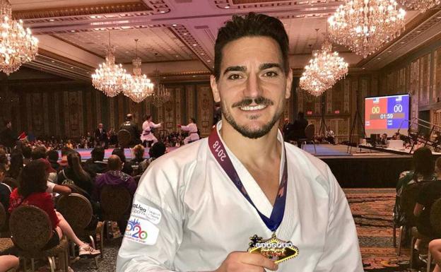 Quintero, con la medalla lograda en Las Vegas /Chema Fraguas