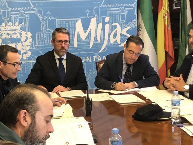 Briones y Maldonado, durante una reunión. /I. G.