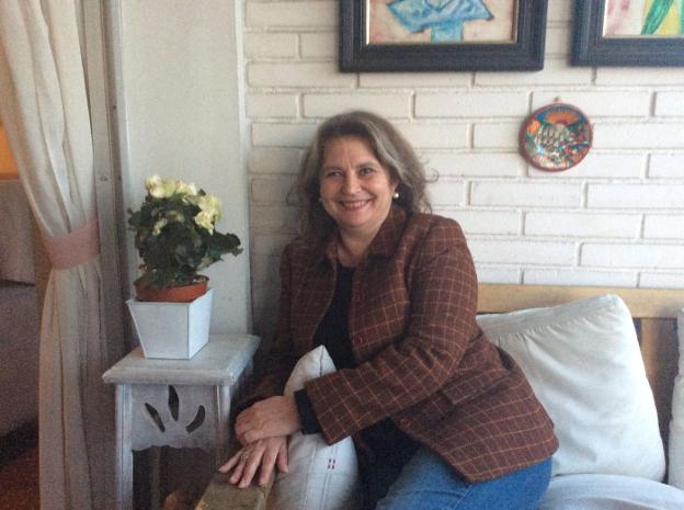 María Elvira Roca, durante la entrevista./SUR
