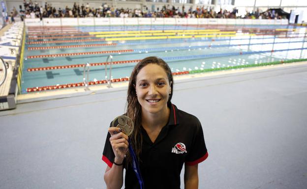 Duane da Rocha, ayer con su segunda medalla de oro en el Nacional. /Migue Fernández