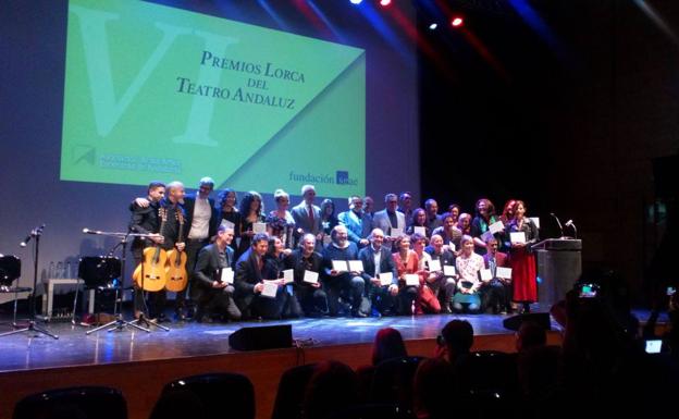 foto de familia de los Premios Lorca 2018/Teatro Andaluz