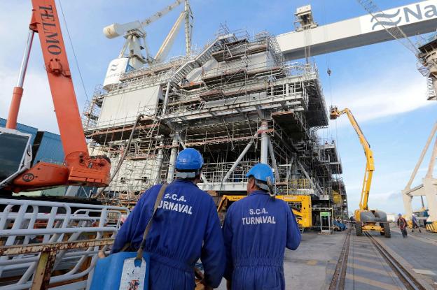 Astilleros de Navantia en San Fernando. :: efe/