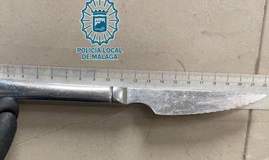 Imagen del cuchillo usado para la agresión./