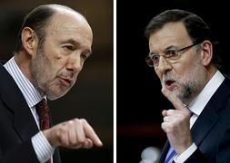 El líder del PSOE y el presidente del Gobierno./ Efe/