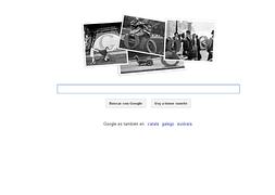 Un doodle en blanco y negro para homenajear a Robert Doisneau