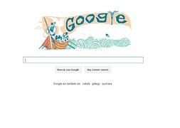 Herman Melville, a la captura de Moby Dick en el doodle de Google