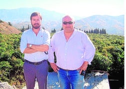 José Luis Armenteros, con Benjamín Faulí, de Asaja Málaga. :: SUR/