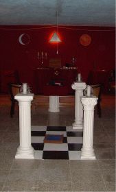 TEMPLO. Así es el salón de la sede de la logia Heracles en Málaga./