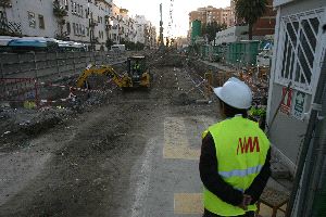 AVANCE. Las obras del suburbano pronto se extenderán a Teatinos. / CARLOS MORET/