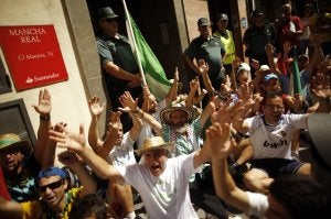 La marcha obrera ya ha pasado por las provincias de Jaén y Córdoba. :: EFE/
