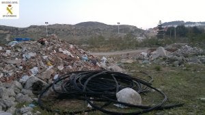 Una de las mangueras recuperadas por la Benemérita. ::
SUR/