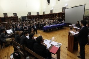 Un momento del concurso, ayer en San Estanislao. ::
YHASMINA GARCÍA/