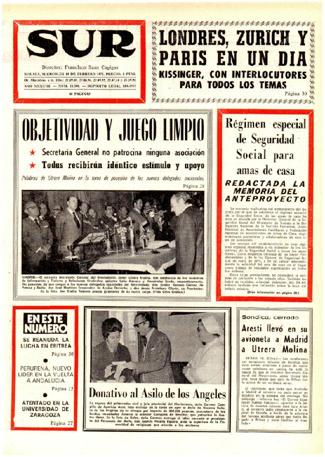 SUR hace 50 años en 1975