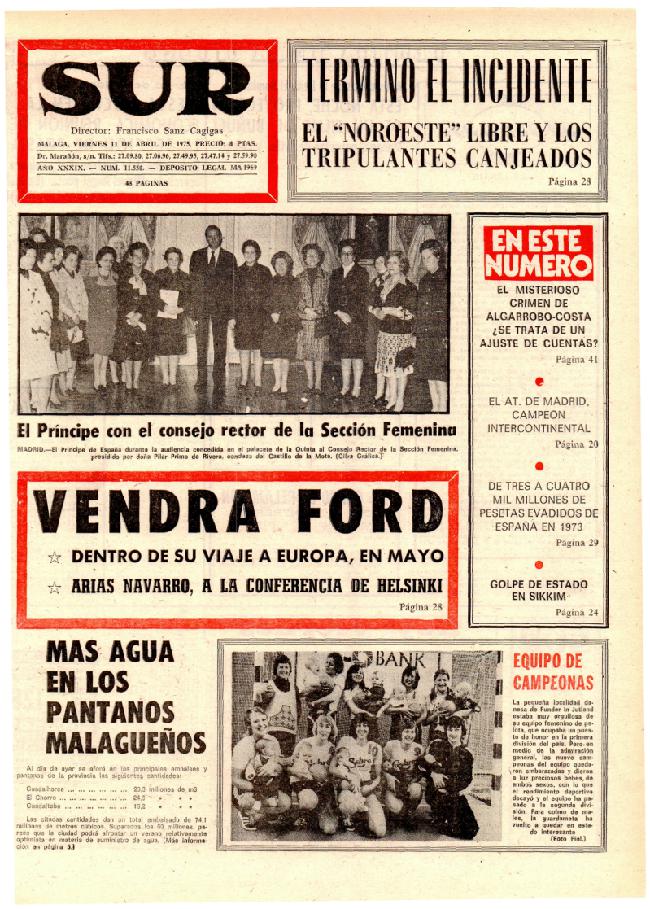 SUR hace 50 años en 1975