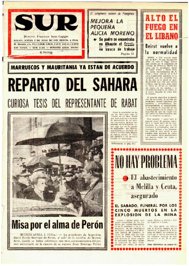 SUR hace 50 años en 1975