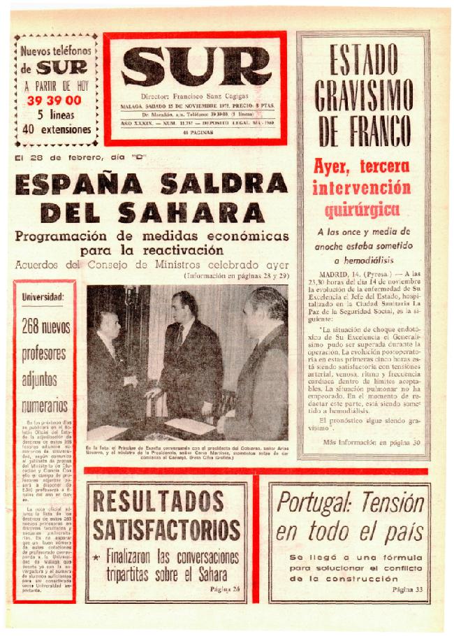 SUR hace 50 años en 1975