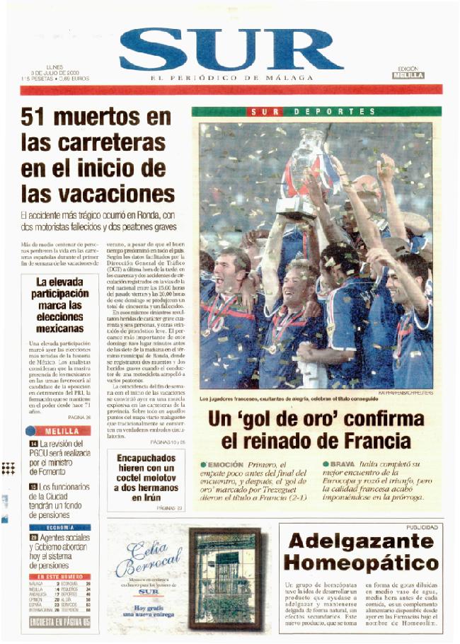 SUR hace 25 años en 2000