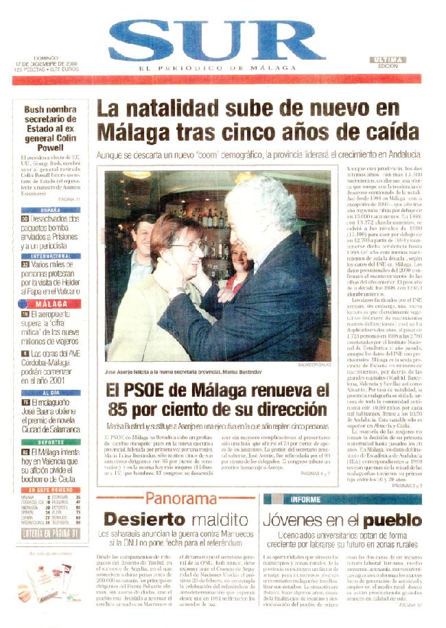 SUR hace 25 años en 2000