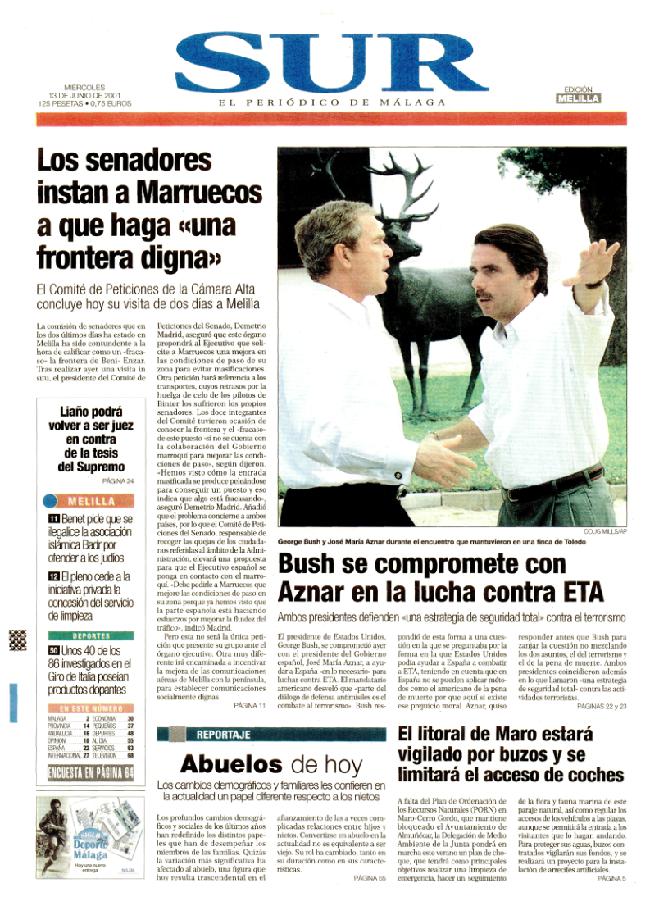 SUR hace 25 años en 2001