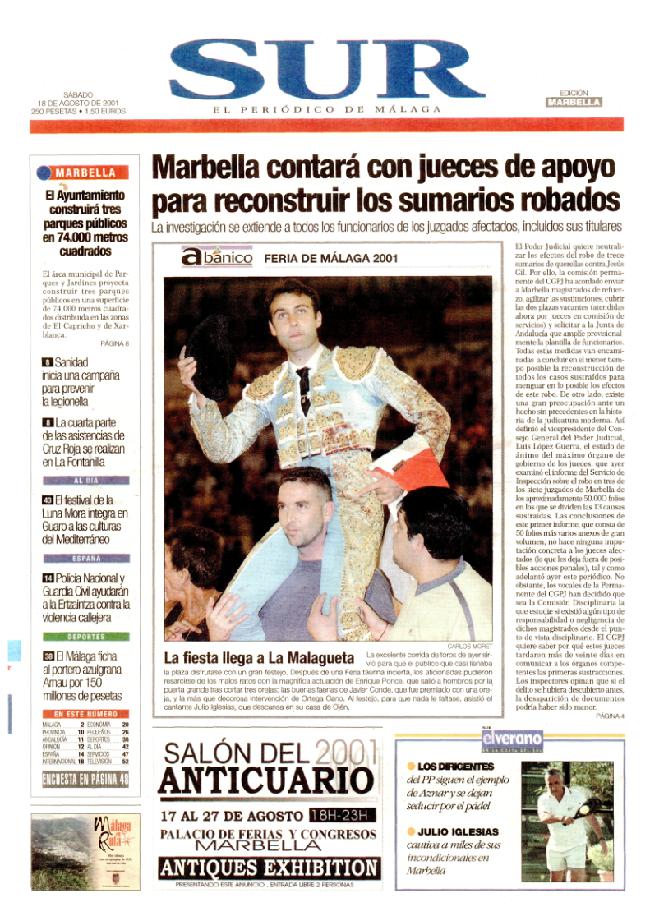 SUR hace 25 años en 2001