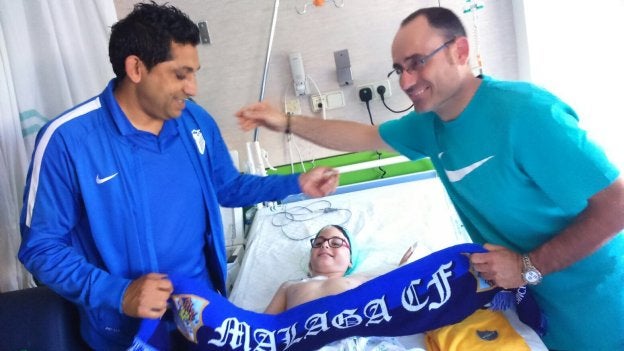 El Málaga se vuelca con David Arenas