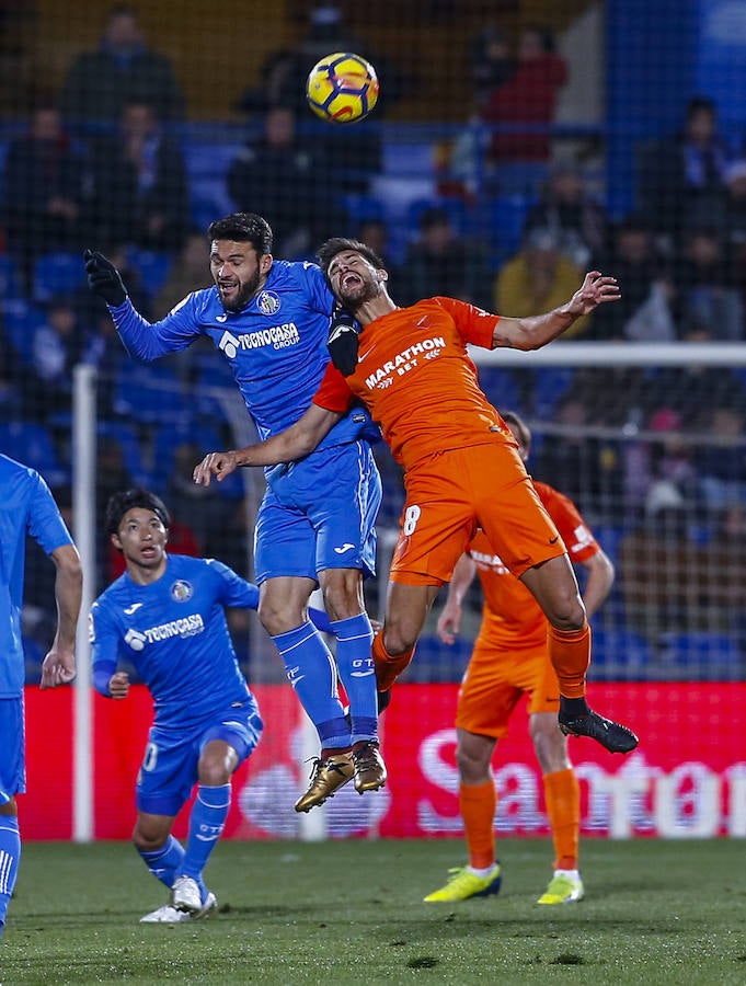 El Getafe-Málaga, en fotos