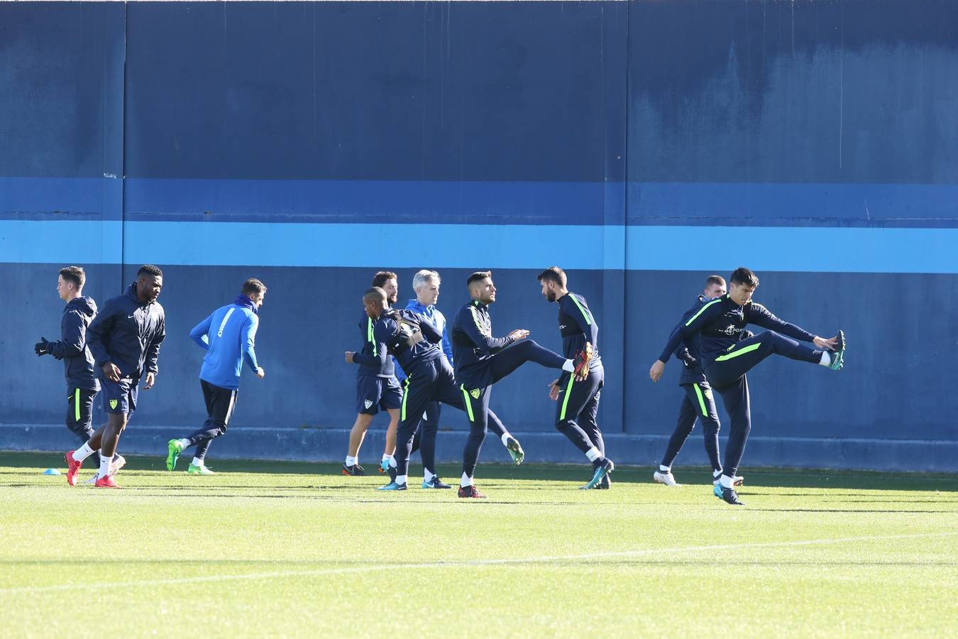 Entrenamiento del Málaga tras la dura derrota ante el Atlético
