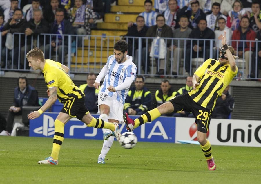 Isco con la primera camiseta en el partido de ida de los Cuartos de Final de la Champions ante el Dortmund.