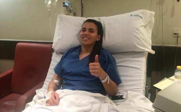 Celia Ruano, operada del ligamento cruzado anterior