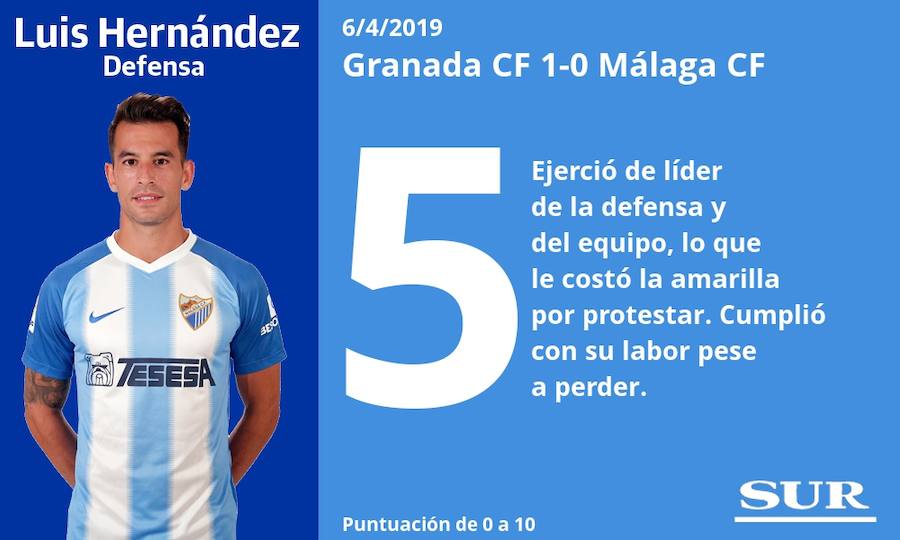 Notas a los jugadores del Málaga