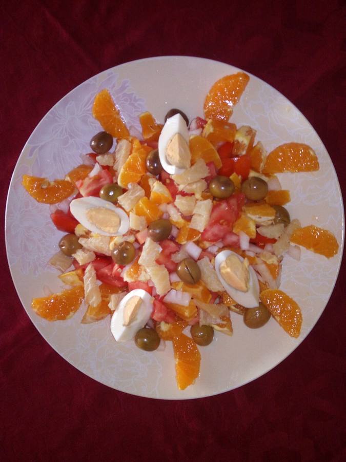 Ensalada de verano con bacalao