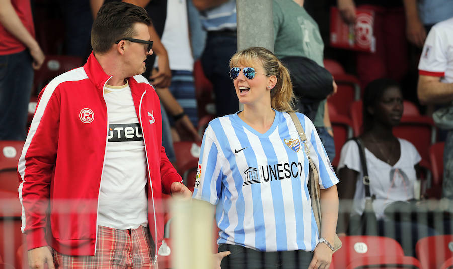 El partido del Málaga-Fortuna Dússeldorf, en imágenes