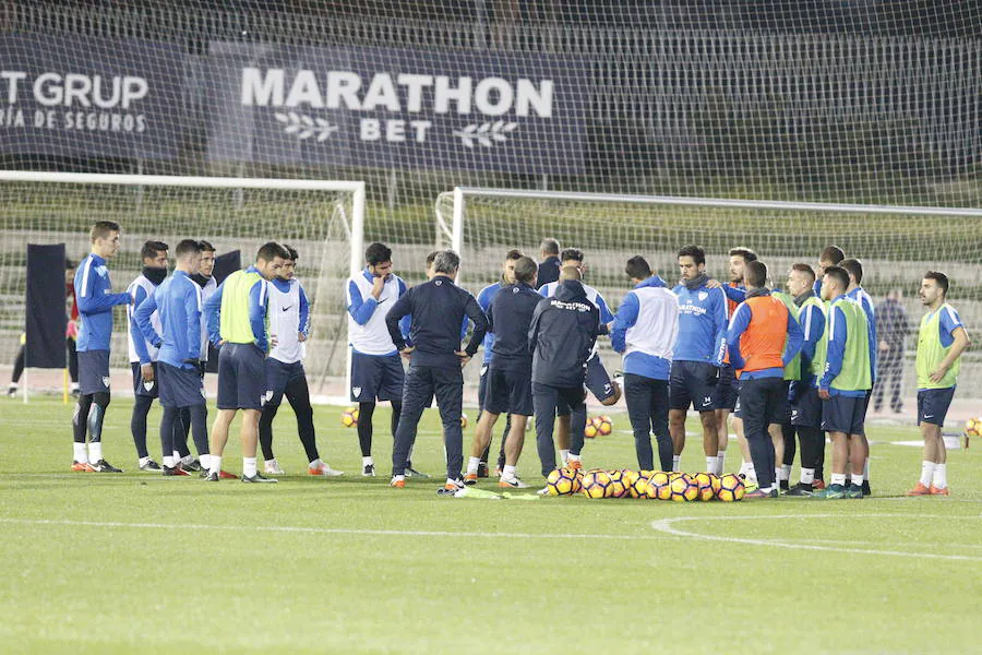 Fotos del entrenamiento del Málaga con público