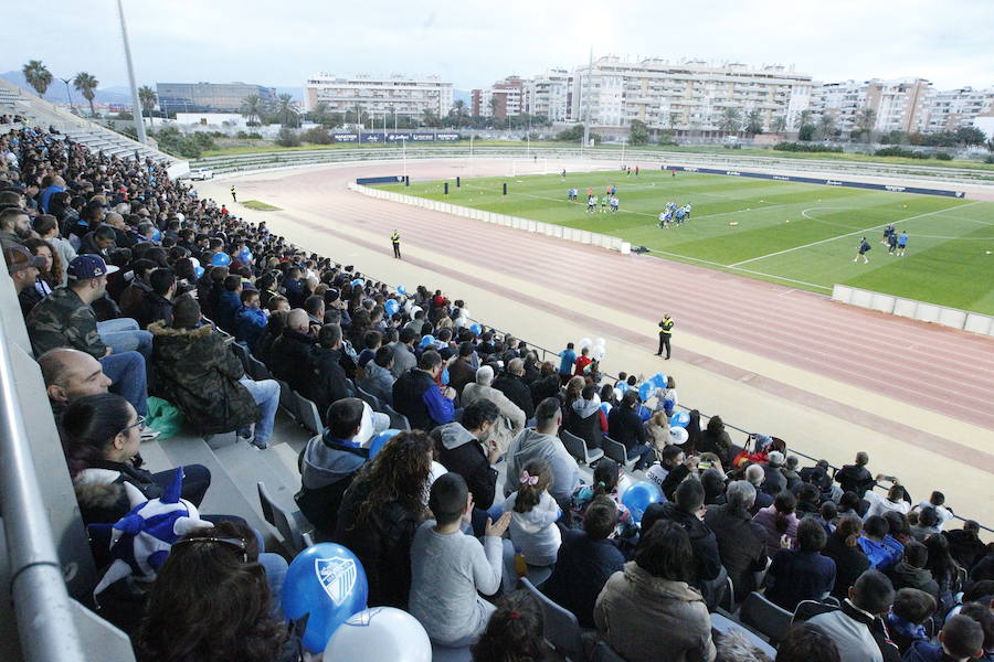 Fotos del entrenamiento del Málaga con público